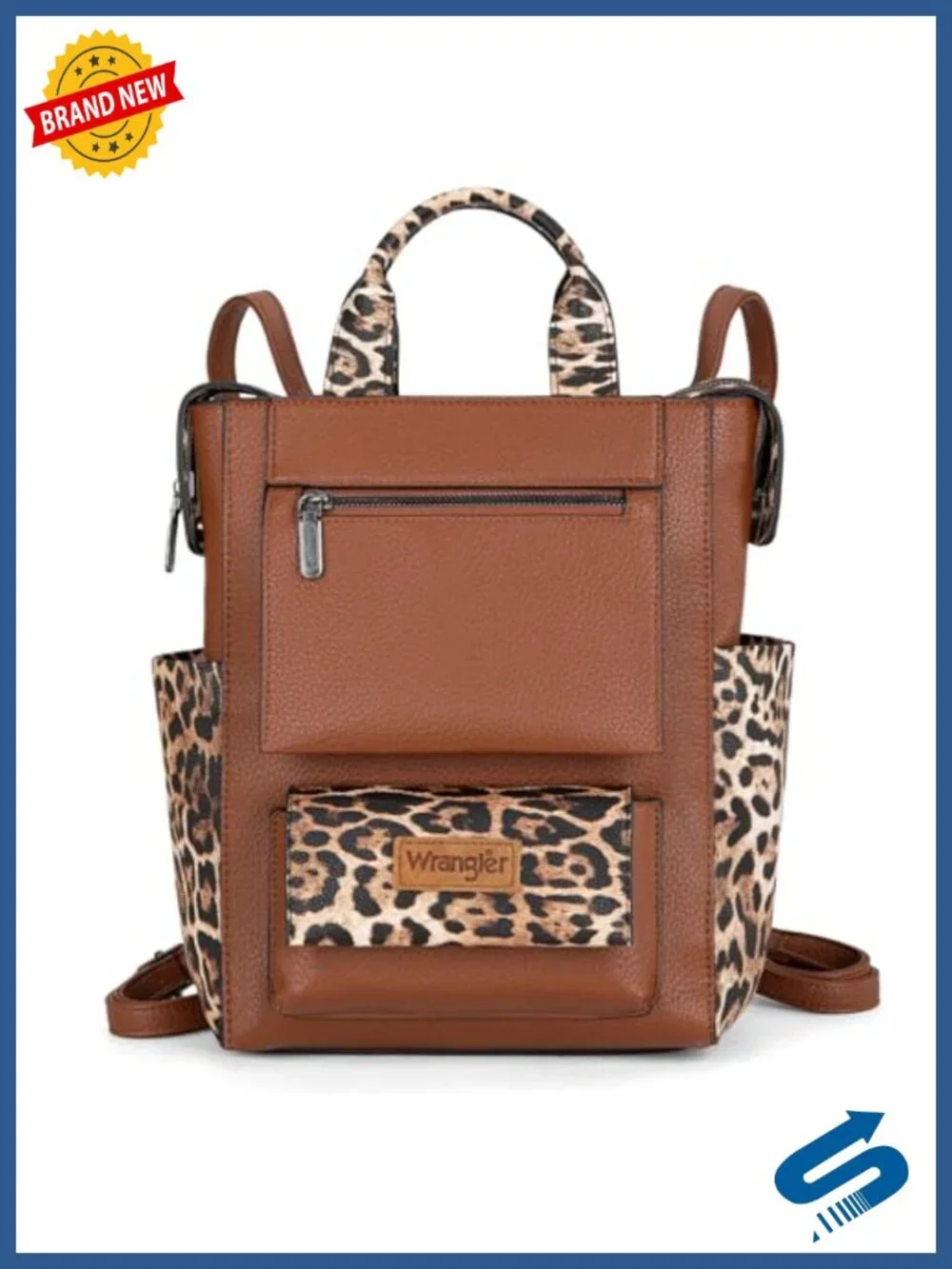 Vegan Leather Convertible Backpack Purse with Adjustable Strap Anti-Theft